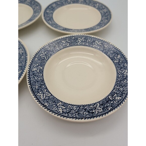 Vintage Homer Laughlin Stratwood Collection Shakespeare Country Saucers Set Of 4 - Picture 3 of 4
